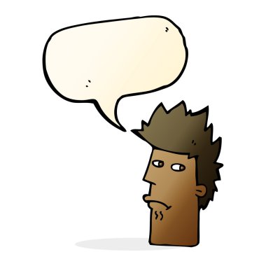 Konuşma baloncuğu ile çizgi film gerilimi