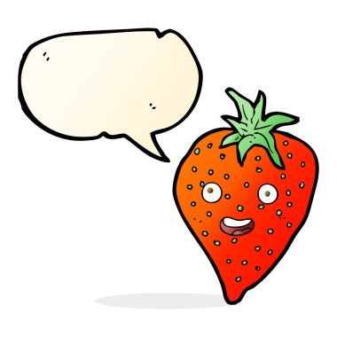 çizgi film çilek ile konuşma balonu