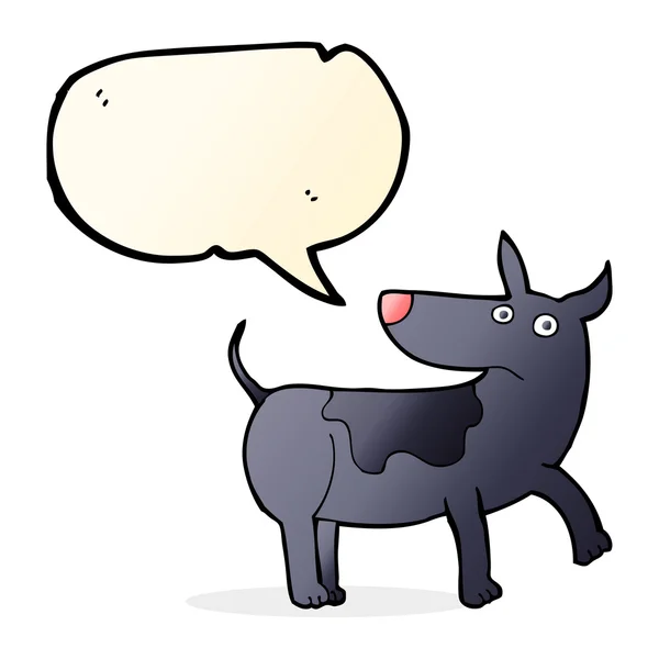Αστείο σκυλί κινουμένων σχεδίων με φούσκα ομιλία — Διανυσματικό Αρχείο