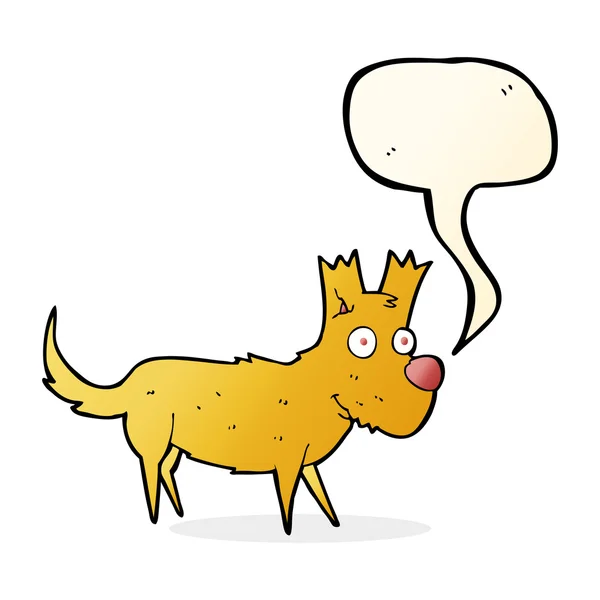 Cartoon schattig hondje met spraakbel — Stockvector