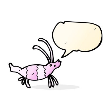 Konuşma balonlu karides