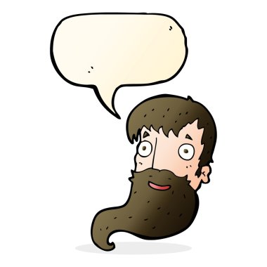 çizgi film sakallı adam konuşma baloncuğu ile