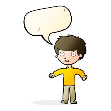 çizgi film mutlu adam konuşma baloncuğu ile