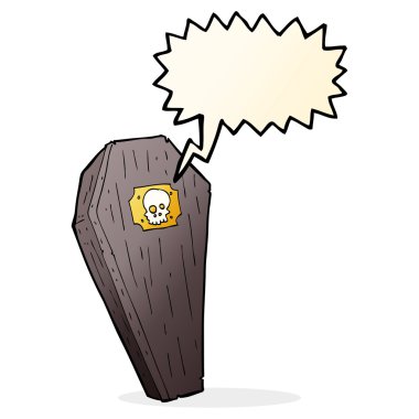 korkunç çizgi film tabut ile konuşma balonu