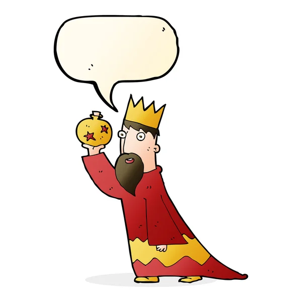 One of the three wise men with speech bubble — Stock Vector