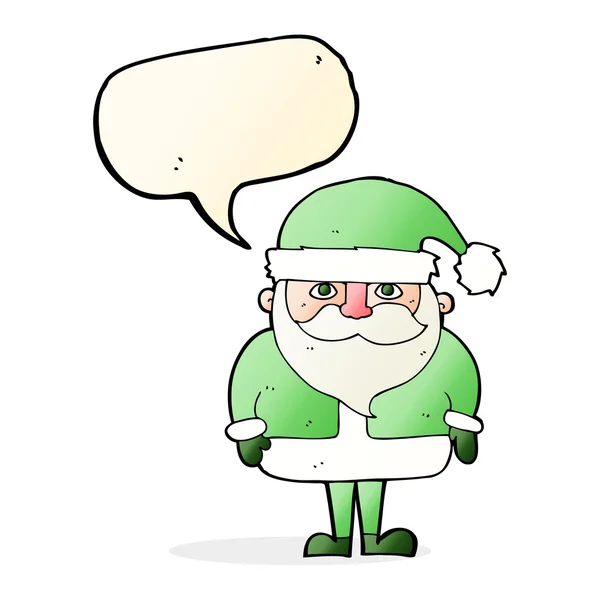 Dibujos animados Santa Claus con burbuja de habla — Archivo Imágenes Vectoriales