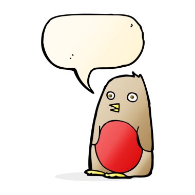 Konuşma balonlu çizgi robin