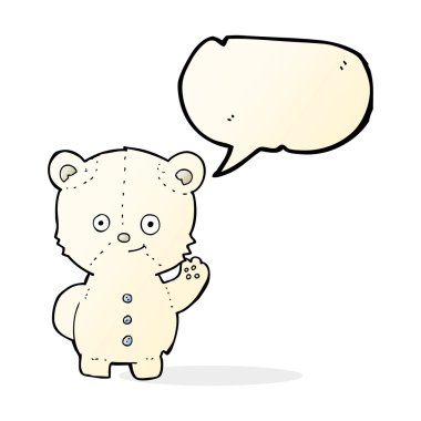 çizgi film kutup ayısı yavrusu ile konuşma balonu