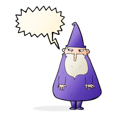 Konuşma baloncuklu çizgi film sihirbazı