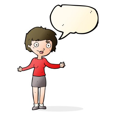 karikatür konuşma balonu kadınla karıştı