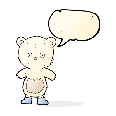 çizgi film kutup ayısı yavrusu ile konuşma balonu