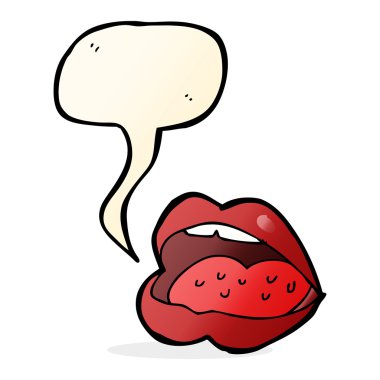 çizgi film konuşma baloncuğu ile ağzını aç