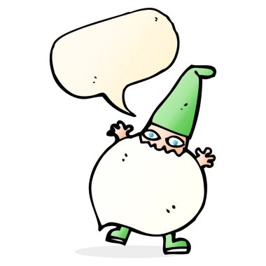 konuşma balonlu küçük noel baba çizgi filmi