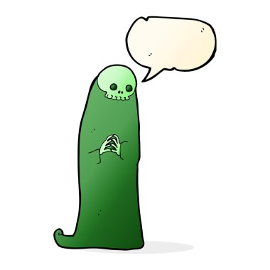 Konuşma balonlu cadılar bayramı gulyabanisi çizgi filmi.