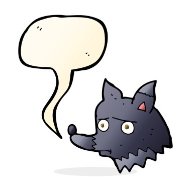 karikatür konuşma balonu ile mutsuz köpek