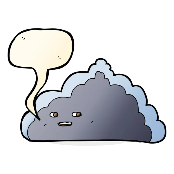 Nube de dibujos animados con burbuja de habla — Vector de stock