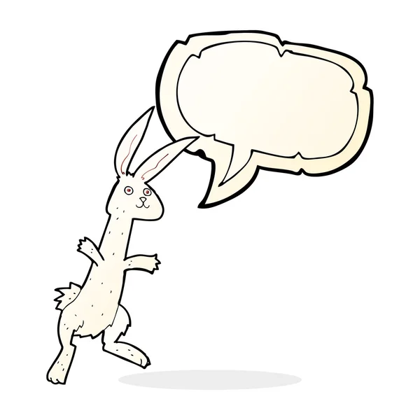 Conejo de dibujos animados con burbuja de habla — Archivo Imágenes Vectoriales