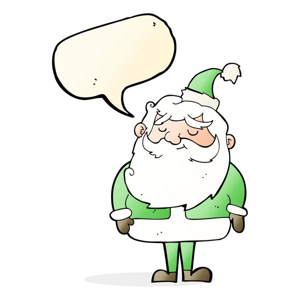 Cartoon santa claus with speech bubble — Stock Vector