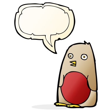 Konuşma balonlu çizgi robin