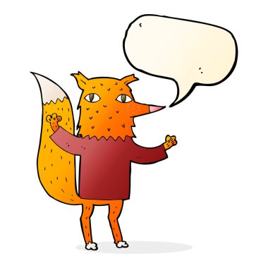 karikatür fox ile konuşma balonu