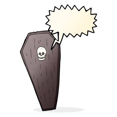 korkunç çizgi film tabut ile konuşma balonu