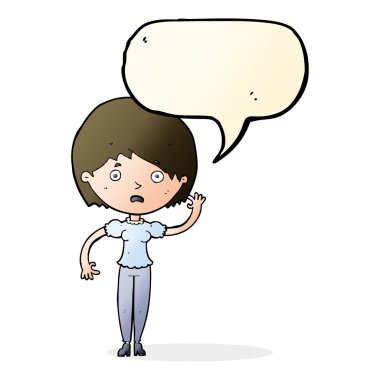 konuşma balonu kadınla sallayarak çizgi film