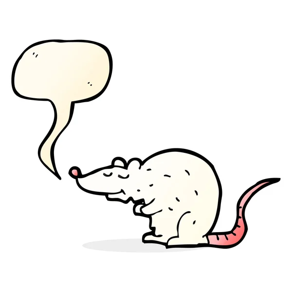 Tecknad råtta med pratbubbla — Stock vektor