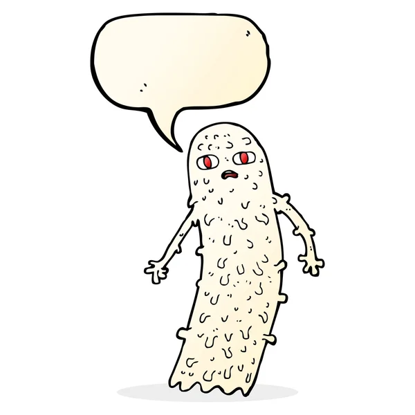 Konuşma baloncuklu hayaletli karikatür. — Stok Vektör