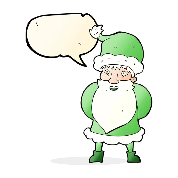 Мультяшний Санта-Клаус з бульбашкою мовлення — стоковий вектор
