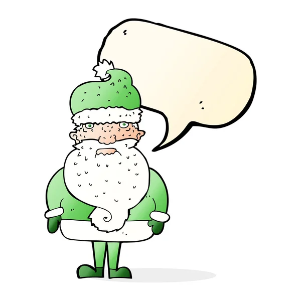 Dibujos animados Santa Claus con burbuja de habla — Archivo Imágenes Vectoriales