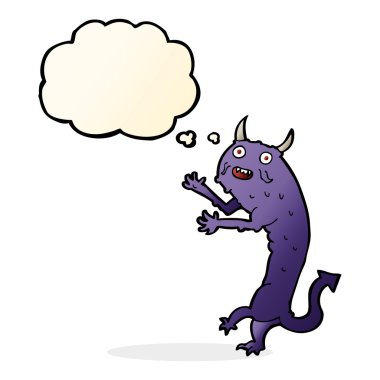 çizgi film şeytanla düşünce balonu