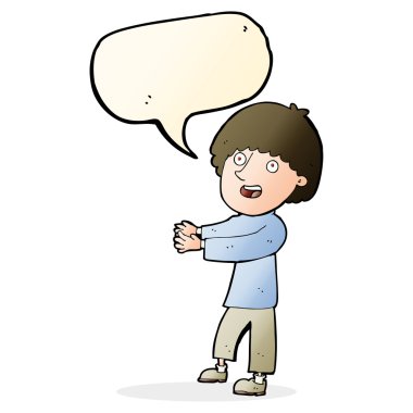 çizgi film mutlu adam konuşma baloncuğu ile gösteren