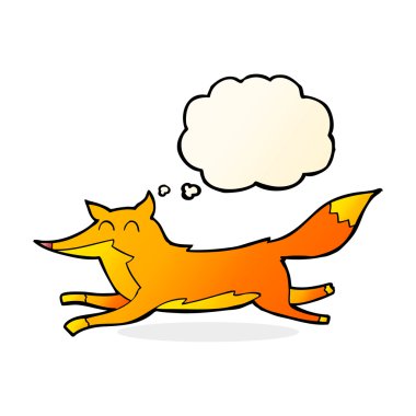 Fox düşünce balonu ile çalışan çizgi film