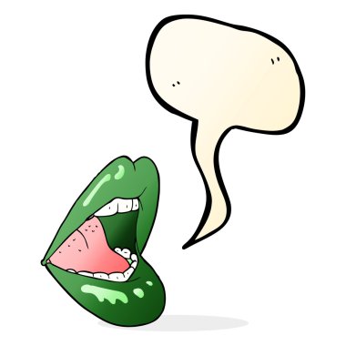 Cadılar Bayramı ağız konuşma balonu ile çizgi film