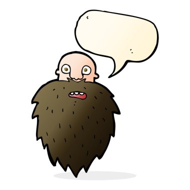 çizgi film sakallı adam konuşma baloncuğu ile