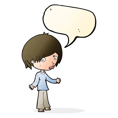 karikatür konuşma balonu kadınla karıştı