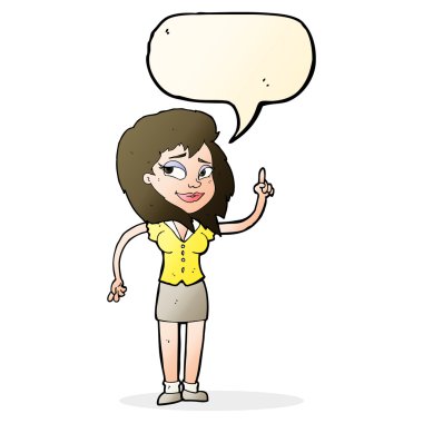 karikatür konuşma balonu fikir güzel kadınla