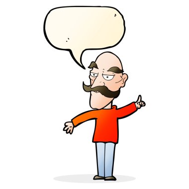 çizgi film yaşlı adam konuşma baloncuğu ile hikaye anlatıyor