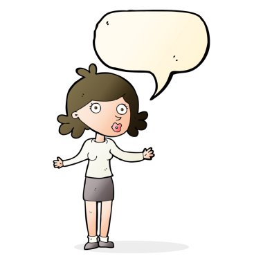 karikatür konuşma balonu kadınla karıştı