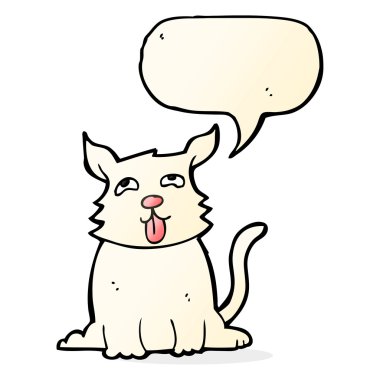 çizgi film mutlu köpek konuşma balonu ile