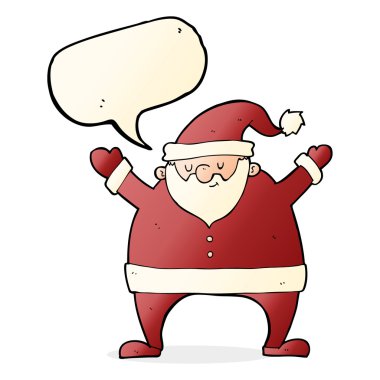 Konuşma balonlu çizgi film Noel Baba