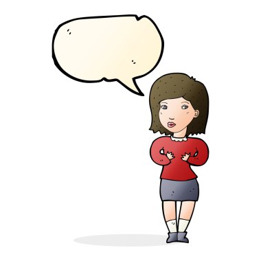 çizgi film kadın bahane ile konuşma balonu