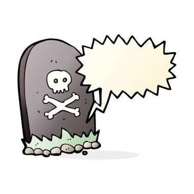 çizgi film mezar ile konuşma balonu