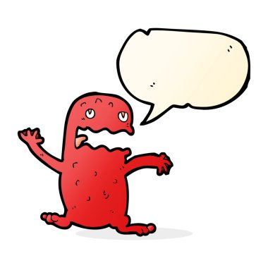 karikatür komik kurbağa ile konuşma balonu