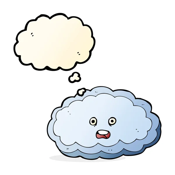 Cartoon decorative cloud with thought bubble — Stock Vector