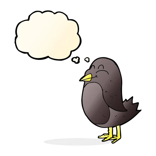 Cartoon bird with thought bubble — Stock Vector