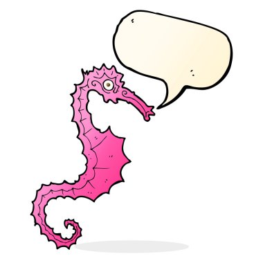 Konuşma baloncuklu karton deniz atı