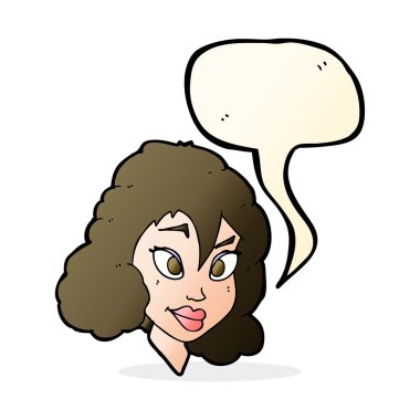 çizgi film güzel kadınla konuşma balonu