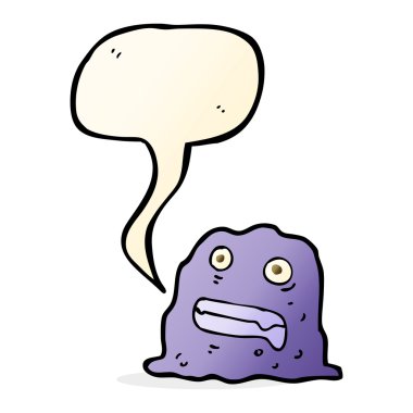 Konuşma baloncuklu çizgi film yaratığı