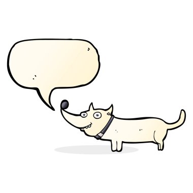 çizgi film mutlu köpek konuşma balonu ile